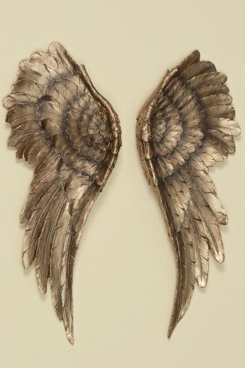 Nástenná dekorácia Anjelské krídla, farba zlatá