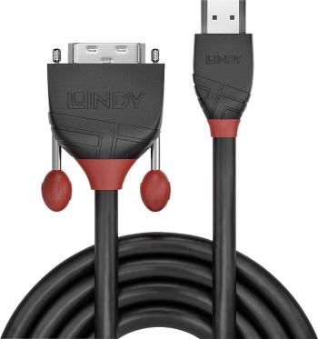 LINDY HDMI / DVI káblový adaptér #####HDMI-A Stecker, #####DVI-D 18+1pol. Stecker 3.00 m čierna 36273  #####HDMI-Kabel