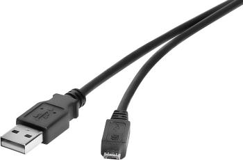 Renkforce #####USB-Kabel USB 2.0 #####USB-A Stecker, #####USB-Micro-B Stecker 15.00 cm čierna pozlátené kontakty