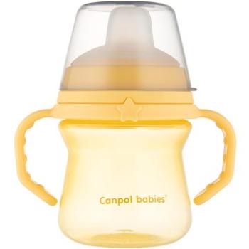 Canpol babies hrnček so silikónovým pítkom FirstCup 150 ml, žltý (5901691870048)