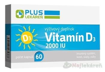 Plus Lékáreň Vitamín D3 2000 IU 60 kapsúl