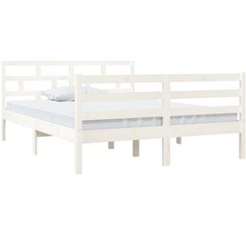 Rám postele biely masívna borovica 140 × 190 cm, 3101264