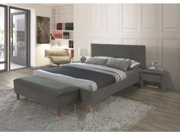 Signal Manželská posteľ AZURRO Velvet | 140 x 200 cm Farba: Sivá
