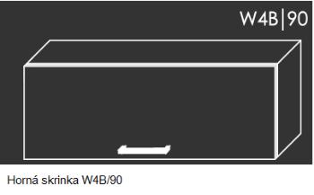 ArtExt Kuchynská linka Brerra - lesk Kuchyňa: Horná skrinka W4B/90 / (ŠxVxH) 90 x 36 x 32,5 cm