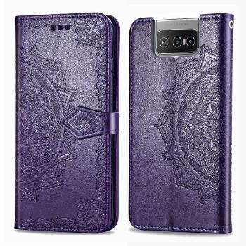 ART Peňaženkový kryt Asus Zenfone 7 (ZS670KS) ORNAMENT fialový