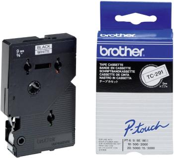 páska do štítkovača  Brother TC TC-291  Farba pásky: biela Farba písma:čierna 9 mm 7.7 m