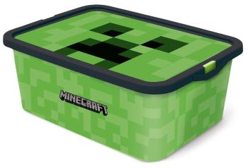 STOR Plastový úložný box s vekom Minecraft 13l