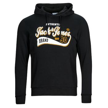 Jack & Jones  JJELOGO SWEAT HOOD 2 COL 23/24  Mikiny Čierna