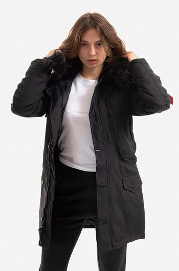 Bunda Alpha Industries Polar Jacket 123002.404-black, dámska, čierna farba, zimná