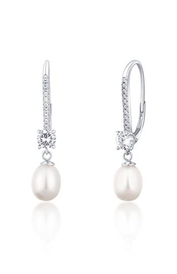 JwL Luxury Pearls Luxusné strieborné náušnice s pravými perlami JL0717