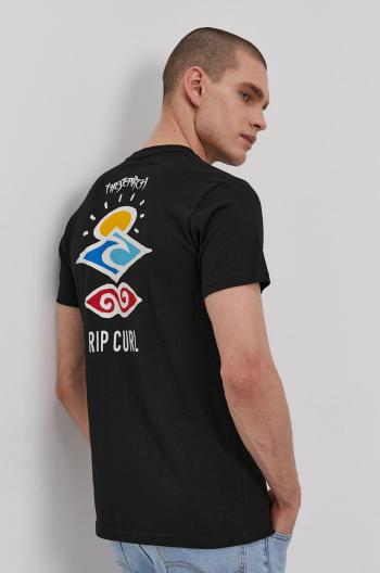 Tričko Rip Curl pánske, čierna farba, s potlačou