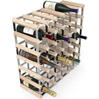 RTA stojan na 42 fliaš vína, prírodná borovica – pozinkovaná oceľ/rozložený (WINE3022)