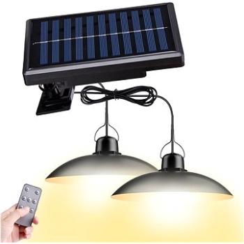 LEDSolar DUO solárne závesné lampy na záhradu s diaľkovým ovládaním, iPRO, 8W, teplé svetlo (510)