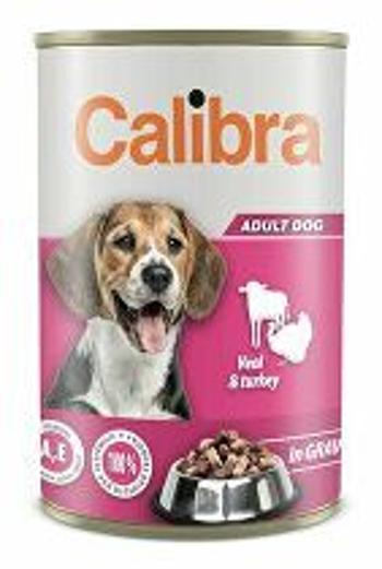 Calibra Dog konz.telecí+morčacie v omáčke 1240g NEW + Množstevná zľava