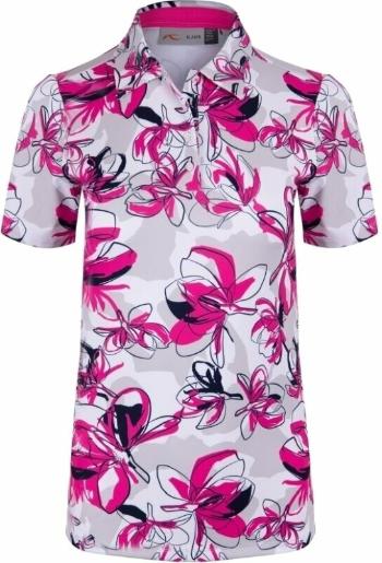 Kjus Womens Enya Printed Polo S/S Magenta/Alloy 36