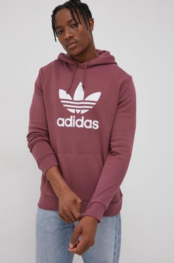 Bavlnená mikina adidas Originals HE9498 pánska, ružová farba, s potlačou