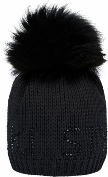 Sportalm Aris Ski Womens Beanie with Fur Black UNI Lyžiarska čiapka