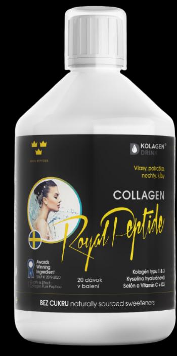 KOLAGENDRINK Collagen Royal Peptide hydrolyzovaný rybí kolagén bez cukru 500 ml