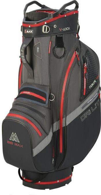 Big Max Dri Lite V-4 Cart Bag Charcoal/Black/Red Cart Bag