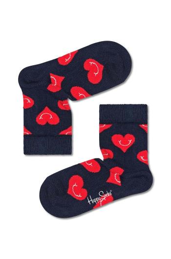 Detské ponožky Happy Socks Smiley Heart čierna farba