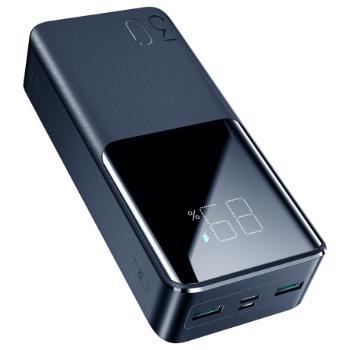 Joyroom JR-T015 Power Bank 30000mAh, 2x USB / USB-C / micro USB, 15W QC, čierny (JR-T015)