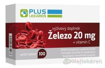 Plus Lekáreň Železo 20 mg + vitamín C 100 tabliet
