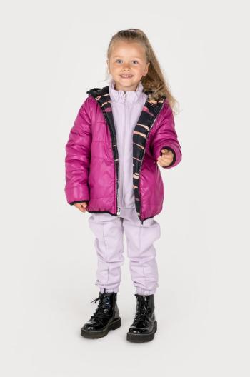 Detská obojstranná bunda Coccodrillo ružová farba,