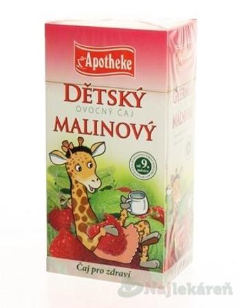 APOTHEKE DETSKÝ OVOCNÝ ČAJ MALINOVÝ, 20x2 g