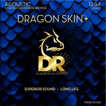 DR Strings Dragon Skin+ Coated Phosphor Bronze Light 12-54 Struny pre akustickú gitaru