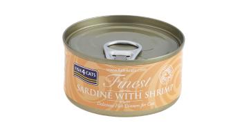 FISH4CATS Konzerva pre mačky Finest sardinka s krevetami 70 g