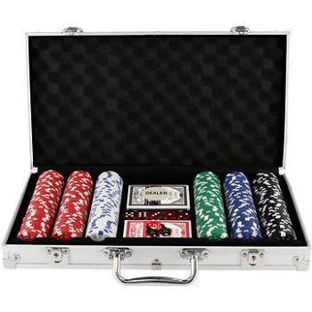 Teddies Poker sada 300 ks + karty + kocky v hliníkovom kufríku (8592190856410)