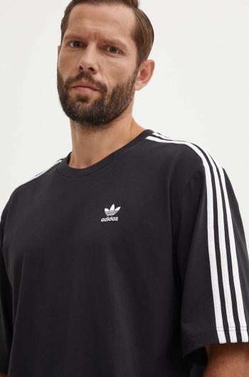 Bavlnené tričko adidas Originals Oversize Tee pánske, čierna farba, s nášivkou, IZ1832