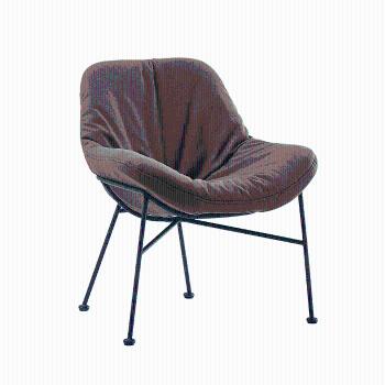 KONDELA Jedálenská stolička, látka s efektom brúsenej kože hnedá, KALIFA