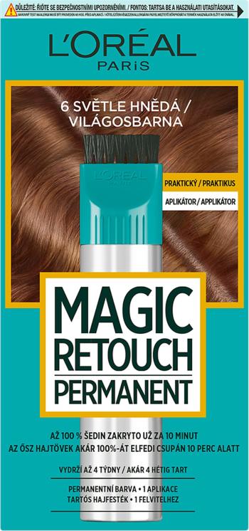 L'ORÉAL PARIS Magic Retouch permanent 6 Svetlo hnedá, 27+18 ml