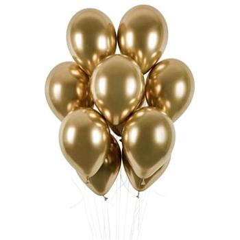 Balóniky Chromované 50 ks zlaté lesklé – priemer 33 cm (8021886128802)