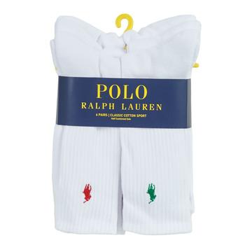 Polo Ralph Lauren  Športové ponožky ASX110 6 PACK COTTON  Biela