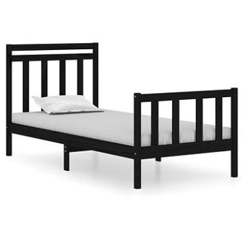 Rám postele čierny masívne drevo 90 × 190 cm Single, 3105349