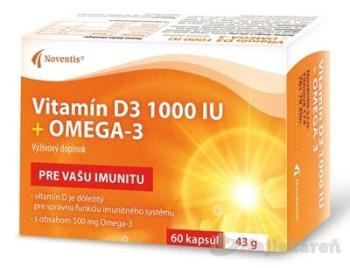 Noventis Vitamín D3 1000 IU + Omega-3, 60 ks