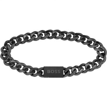 Hugo Boss Štýlový čierny náramok pre mužov Chain Link 1580145 19 cm