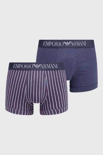 Boxerky Emporio Armani Underwear 2-pak pánske, tmavomodrá farba