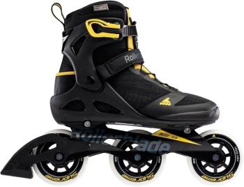 Rollerblade Macroblade 100 3WD Kolieskové korčule Black/Saffron Yellow 42,5