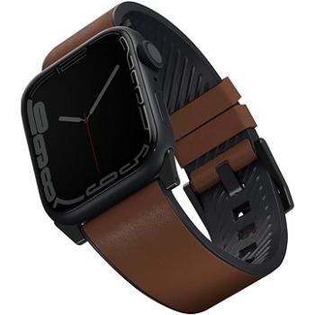 Uniq Straden vodoodolný kožený remienok na Apple Watch 42/44/45/Ultra 49mm hnedý (UNIQ-45MM-STRABWN)