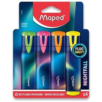 MAPED Fluo Peps Nightfall Teens, 4 farby (740700)