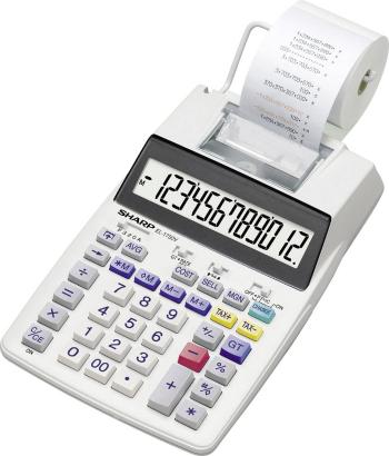 Sharp EL-1750V stolný kalkulačka s tlačiarňou biela Displej (počet miest): 12 na batérie, napájanie zo siete (výberovo)