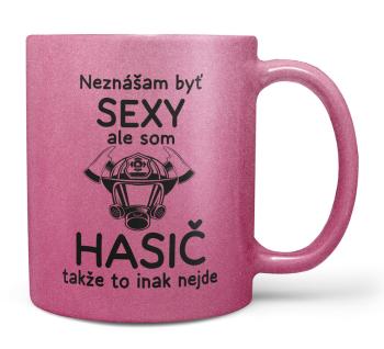 Hrnček Sexy hasič (ružový) (Náplň hrnčeka: Žiadna)