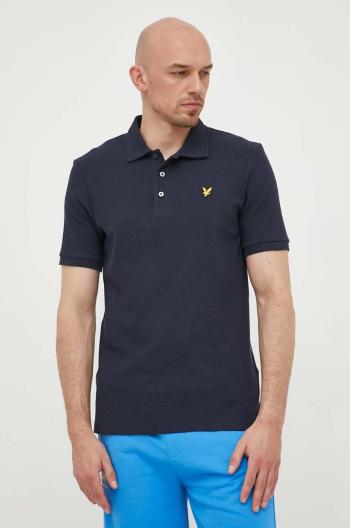 Polo tričko Lyle & Scott pánske, tmavomodrá farba, s nášivkou