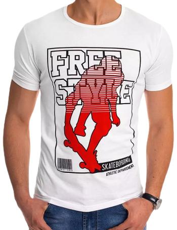 Biele pánske tričko free style vel. XL
