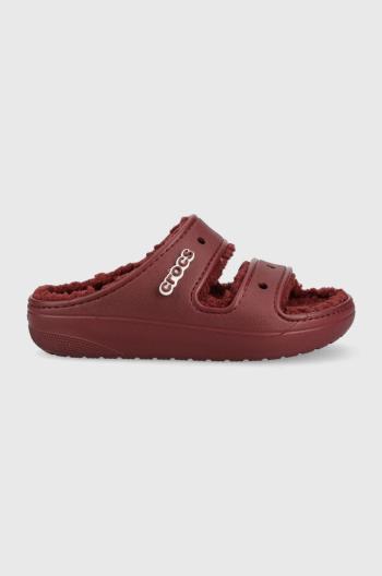 Papuče Crocs Classic Cozzzy Sandal fialová farba, 207446