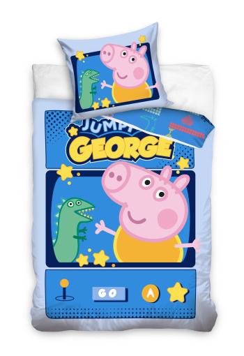 Carbotex Detské posteľné obliečky Peppa Pig - George jumping game  140 x 200 cm