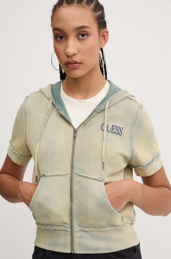 Mikina Guess Originals dámska, béžová farba, s kapucňou, jednofarebná, W4YQ31 KBRL1